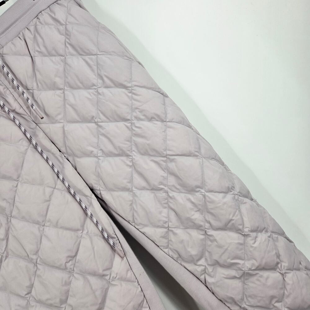 ATHLETA Apres Ski Down Jogger Pants Purple Quilted Pockets Pull On Lined Size 8 - Picture 4 of 7